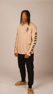 “Only The Cool Survive” Icon Tee Tan L/S