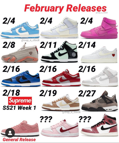 February Sneaker releases