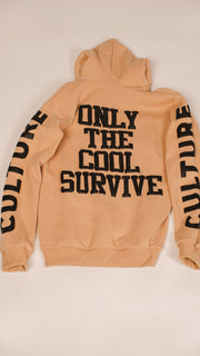 Only The Cool Survive” Icon Hoodie Tan L/S