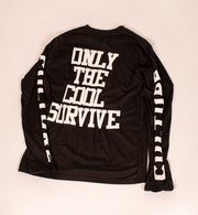 “Only The Cool Survive” Badge Icon Tee Black L/S