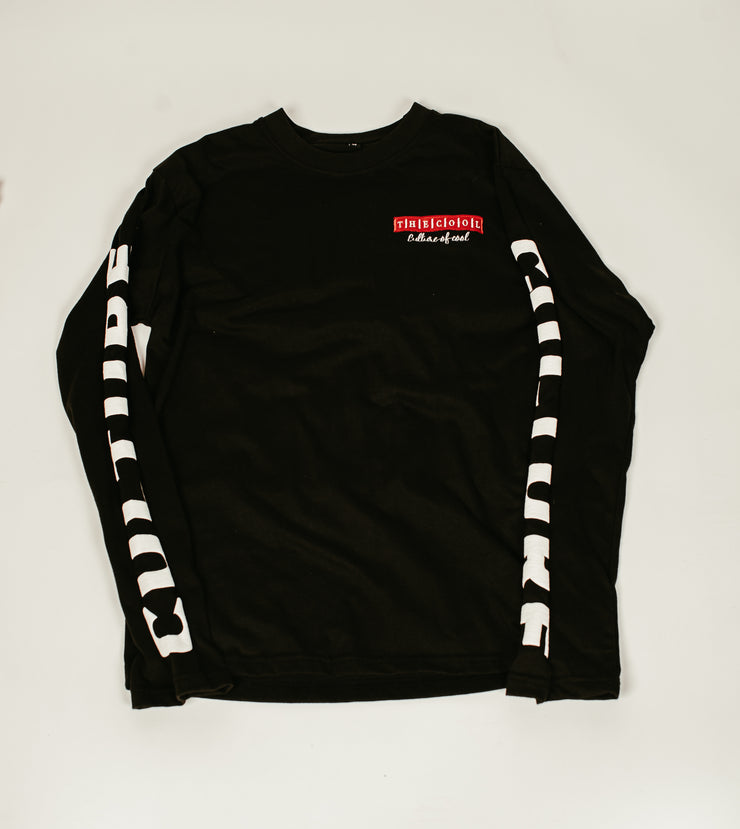 “Only The Cool Survive” Badge Icon Tee Black L/S