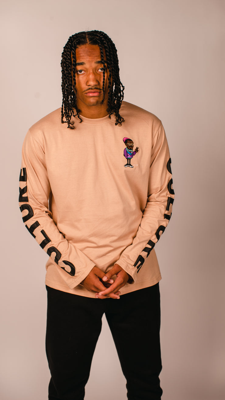 “Only The Cool Survive” Icon Tee Tan L/S