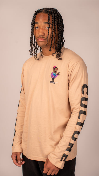 “Only The Cool Survive” Icon Tee Tan L/S