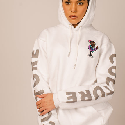"Only The Cool Survive” Icon Hoodie White L/S