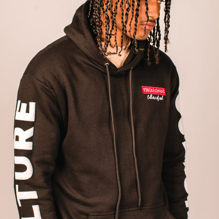 "Only The Cool Survive” Badge Hoodie Black L/S