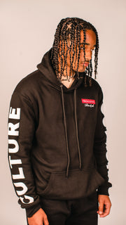 "Only The Cool Survive” Badge Hoodie Black L/S