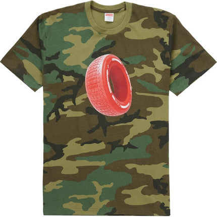 Supreme Tire Tee Woodland Camo