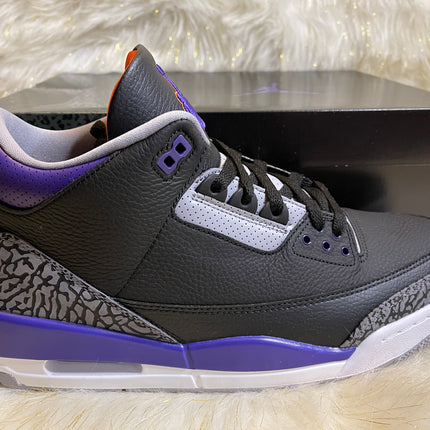 Jordan 3 Retro Black Court Purple